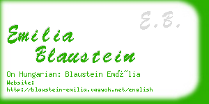 emilia blaustein business card